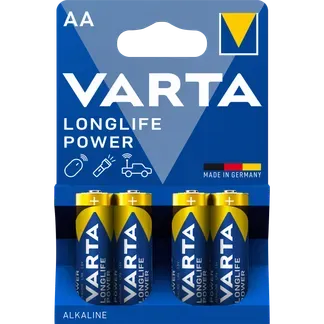 Mignon-Batterie VARTA “Longlife Power“ 1,5 V, Typ AA, 4er-Blister Mignon-Batterie VARTA “Longlife Power“ 1,5 V, Typ AA, 4er-Blister
