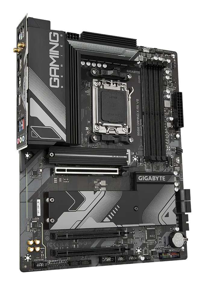 GIGABYTE B650 GAMING X AX V2 Mainboard - AMD Ryzen 9000er-Serie, 8+2+2 Phasen VRM, bis zu 8000 MHz DDR5 (OC), 1xPCIe 5.0 + 2xPCIe 4.0 M.2, 2,5 GbE LAN, WIFI 6E, USB 3.2 Gen 2 – Bild 3