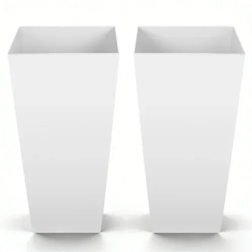 VEVOR Pflanztopf 325x325x665 mm 2er-Set, Blumentopf, Blumenkübel, PP-Pflanzgefäß, Planzkübel, Pflanzkasten mit Innentopf & Abflusslöchern, Geeignet für Zimmer- & Gartenpflanzen, Weiß VEVOR Pflanztopf 325x325x665 mm 2er-Set, Blumentopf, Blumenkübel, PP-Pflanzgefäß, Planzkübel, Pflanzkasten mit Innentopf & Abflusslöchern, Geeignet für Zimmer- & Gartenpflanzen, Weiß
