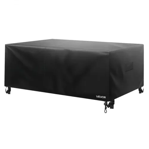 VEVOR Abdeckung Schutzhülle für Terrassenmöbel Gartenmöbel aus Oxford-Gewebe wasserfeste rechteckige Terrassentischabdeckungen mit Belüftung für jedes Wetter, Abdeckplane (188 x 120 x 71 cm) – Bild 8