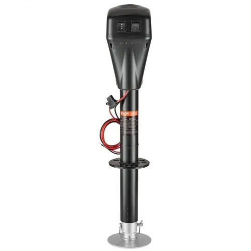 VEVOR Elektrischer Anhängerheber, 2267 kg, Wohnmobil-Anhängerstütze mit 2-Wege-Anschluss, manueller Kurbel & Wagenheberabdeckung, 255-860 mm Hub, für Wohnmobile, Anhänger & Camper, schwarz – Bild 10