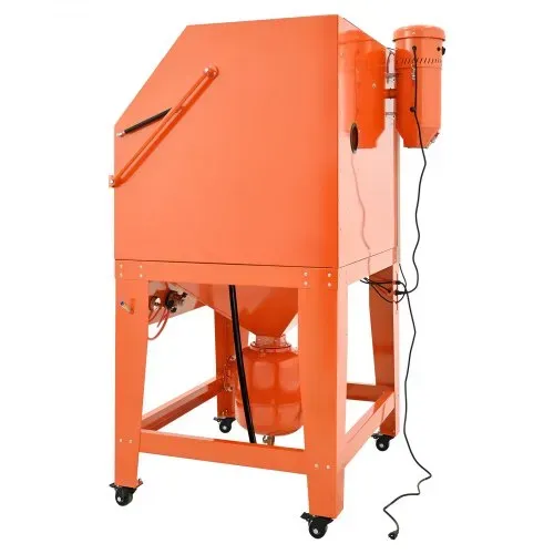 VEVOR Sandstrahlkabine 926 L, Sandstrahlgerät aus Stahl auf Rädern, mit 121 L Strahlmittelbehälter und 1,6-PS-Staubabsaugung, Sandstrahlanlage für die Oberflächenbearbeitung übergroßer Teile – Bild 10