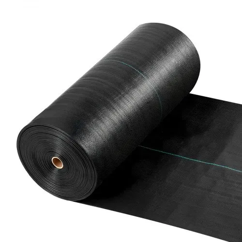 VEVOR Unkrautvlies 0,9x30,5 m Gartenvlies 168 g/㎡, Unkrautmatte aus Polypropylen, Unkrautfolie mit Hoher Belüftung Entwässerung, Wurzelsperre gegen Unkraut für Gewächshaus Bauernhof Garten, Schwarz – Bild 9