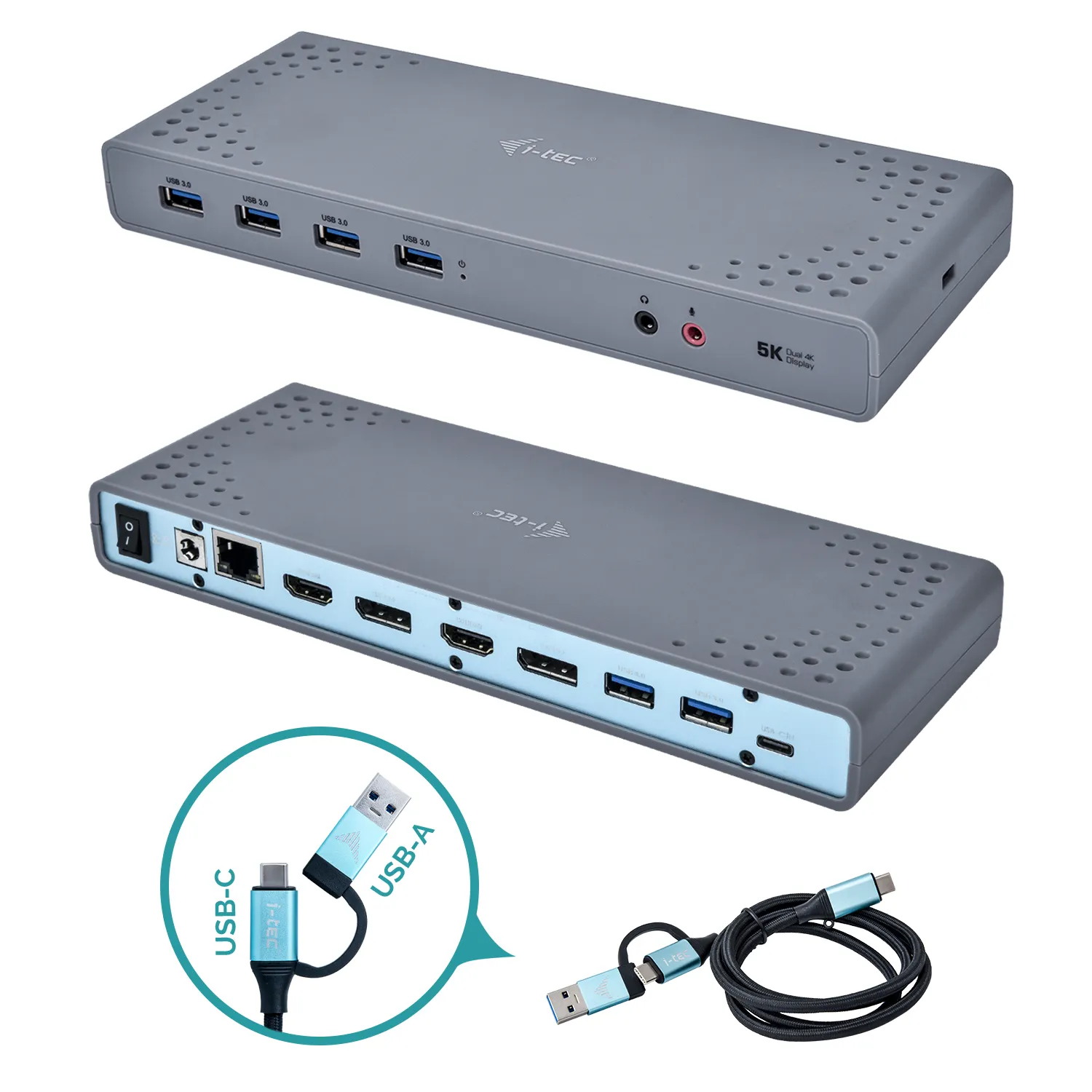 i-tec USB 3.0 / USB-C / Thunderbolt 3 Dual Display Docking Station i-tec USB 3.0 / USB-C / Thunderbolt 3 Dual Display Docking Station