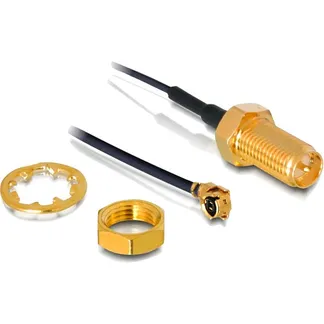 RP-SMA Buchse zum Einbau > MHF/U.FL Stecker, Adapter RP-SMA Buchse zum Einbau > MHF/U.FL Stecker, Adapter