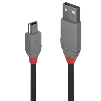 Lindy 36724 USB Kabel USB 2.0 3 m USB A Mini-USB B Schwarz Lindy 36724 USB Kabel USB 2.0 3 m USB A Mini-USB B Schwarz