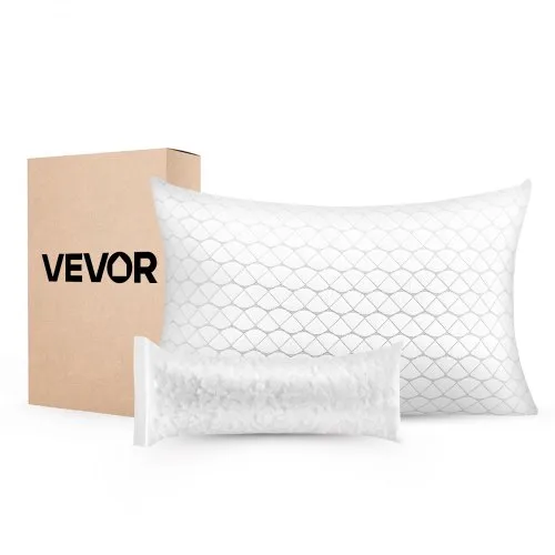 VEVOR Kopfkissen, Queen-Size, Schlafkissen mit Memory-Schaum-Füllung, Bettkissen, stützend & verstellbar, inklusive Kissenbezug aus Naturfaser, Bettwäsche für Rücken-, Bauch- & Seitenschläfer VEVOR Kopfkissen, Queen-Size, Schlafkissen mit Memory-Schaum-Füllung, Bettkissen, stützend & verstellbar, inklusive Kissenbezug aus Naturfaser, Bettwäsche für Rücken-, Bauch- & Seitenschläfer