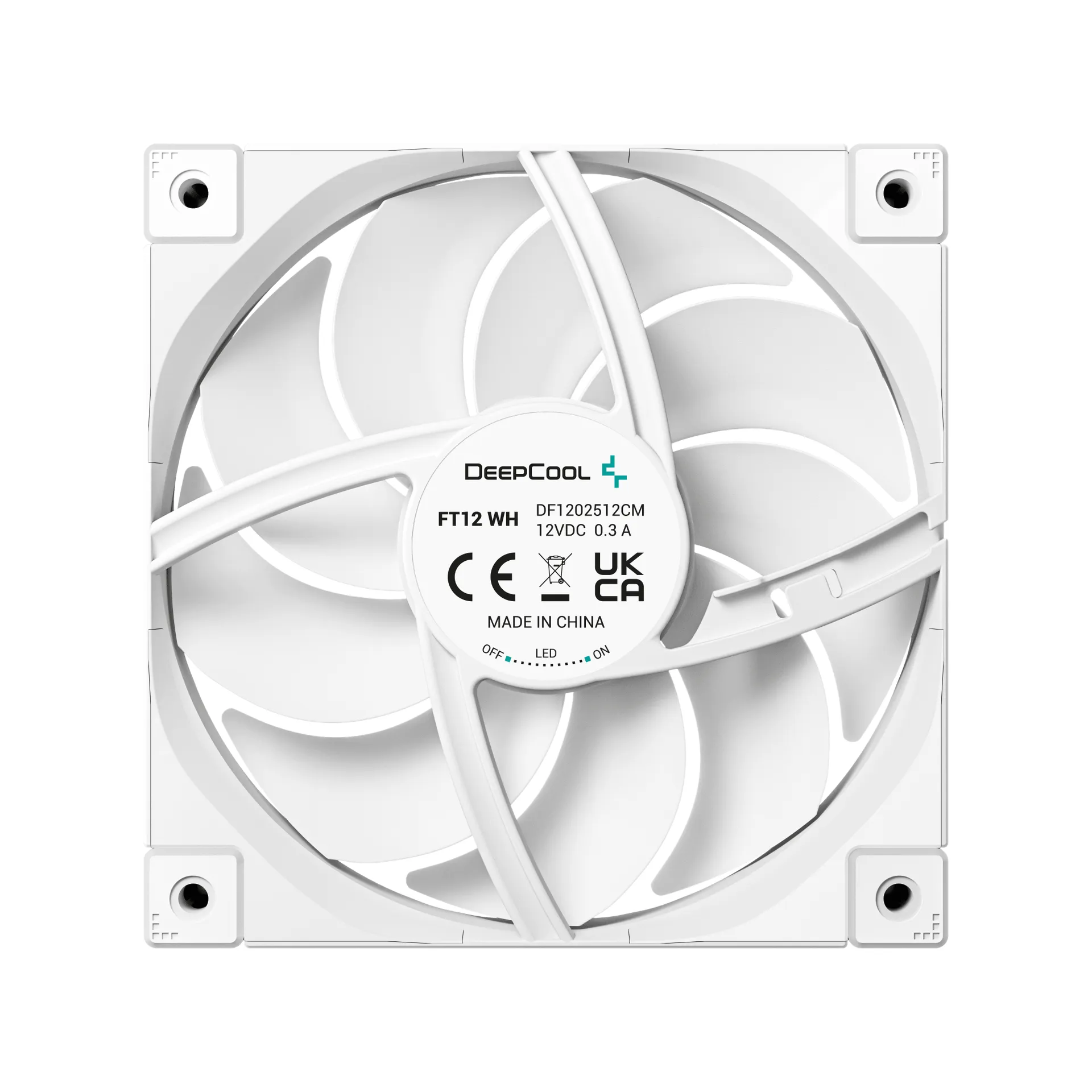 DeepCool FT12 WH Computergehäuse Ventilator 12 cm Weiß 1 Stück(e) – Bild 4