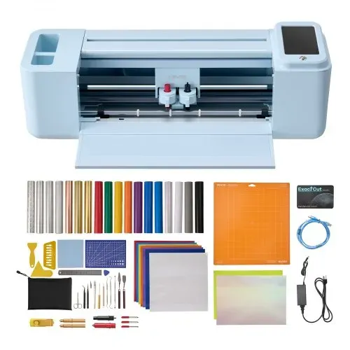 VEVOR Vinylschneidemaschine 30 cm, Schneideplotter/Plottermaschine mit Touchscreen & Material- und Werkzeugsatz, Kompatibel mit Mac/Windows/Android/iOS, für Bastelarbeiten, Karten & Wohnaccessoires VEVOR Vinylschneidemaschine 30 cm, Schneideplotter/Plottermaschine mit Touchscreen & Material- und Werkzeugsatz, Kompatibel mit Mac/Windows/Android/iOS, für Bastelarbeiten, Karten & Wohnaccessoires