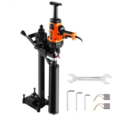 VEVOR Kernbohrmaschine Diamantkernbohrmaschine 2-16 cm Bohrdurchmesser, handgeführtes Diamant-Kernbohrgerät mit Ständer und Kernbohrer, 2000 W Beton-Kernbohrer Nass- und Trockenanwendung, für Beton VEVOR Kernbohrmaschine Diamantkernbohrmaschine 2-16 cm Bohrdurchmesser, handgeführtes Diamant-Kernbohrgerät mit Ständer und Kernbohrer, 2000 W Beton-Kernbohrer Nass- und Trockenanwendung, für Beton