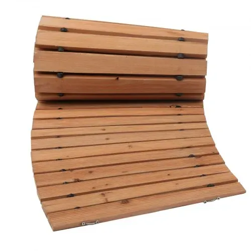 VEVOR Rollweg Gartenweg 253x43 cm, Ausrollbarer Holzweg, Gehweg aus Zedernholz mit Drahtseilverbindung, Holztritt, Gartentritt, dekorative Trittplatten für die Strandpromenade, Hinterhof, Terrasse – Bild 10