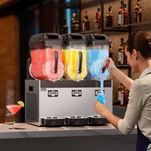 VEVOR kommerzielle Slusheis Maschine 12 L x 3 Dreifachtank-Maschine für gefrorene Getränke, 144 Tassen Edelstahl Slush-Eis-Maschine mit Tastenfeld Softeis Maker für Partys Restaurants Cafés Bars – Bild 7