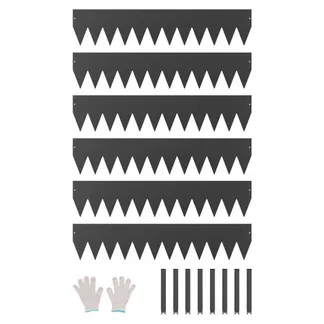 VEVOR Rasenkante, 6er-Set, 1016x203x1,5 mm, rostbeständige Beeteinfassung aus Metall, biegbare Beetumrandung, Raseneinfassung, einfach zu installieren, Trennwand für Blumenbeete, Hofwege, schwarz VEVOR Rasenkante, 6er-Set, 1016x203x1,5 mm, rostbeständige Beeteinfassung aus Metall, biegbare Beetumrandung, Raseneinfassung, einfach zu installieren, Trennwand für Blumenbeete, Hofwege, schwarz