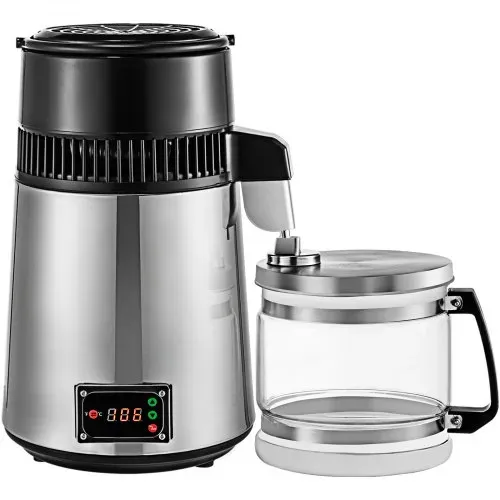 VEVOR Wasser Destilliergerät SC-3 Profi Wasserdestiller aus Edelstahl, 750 W Leistung und 4 L Fassungsvermögen Wasserdestilliergerät, für Labors, Krankenhäuser, Büros, Destillationseffizienz 1L / h – Bild 8