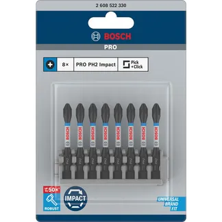 PRO Impact Control Schrauberbit-Satz PH2, 8-teilig PRO Impact Control Schrauberbit-Satz PH2, 8-teilig
