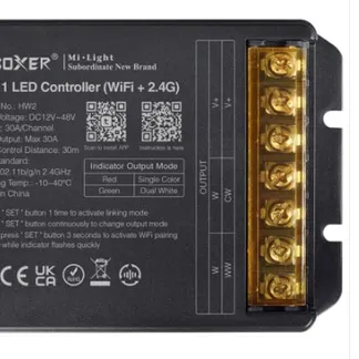 MiBoxer HW2 LED Controller 2in1 DC12~48V WiFi 2.4G HP 30A MiBoxer HW2 LED Controller 2in1 DC12~48V WiFi 2.4G HP 30A