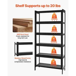 VEVOR Sammlervitrine Vitrinenschrank 5-stöckig, 172 cm hoch, Standvitrine mit natürlicher Holzrahmen (9,07 kg Tragkraft pro Schicht), Standregal Bücherregal für Büro Spielzimmer Wohnzimmer VEVOR Sammlervitrine Vitrinenschrank 5-stöckig, 172 cm hoch, Standvitrine mit natürlicher Holzrahmen (9,07 kg Tragkraft pro Schicht), Standregal Bücherregal für Büro Spielzimmer Wohnzimmer
