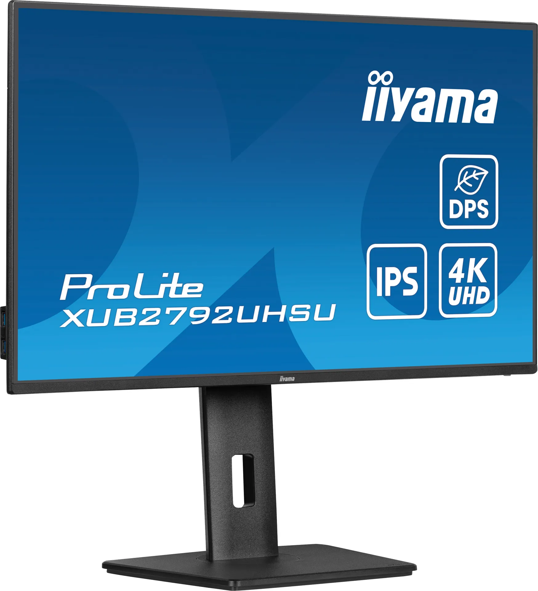 iiyama ProLite Ultraflacher 27" (68.5 cm) Monitor mit 4K-Auflösung, IPS-Panel-Technologie, Dynamische Energieeinsparung (DPS) und einem höhenverstellbaren Standfuß – Bild 4