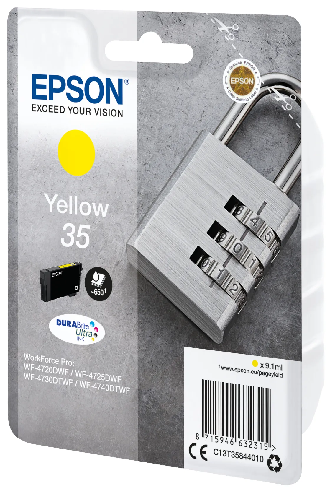 Epson Padlock Singlepack Yellow 35 DURABrite Ultra Ink – Bild 2