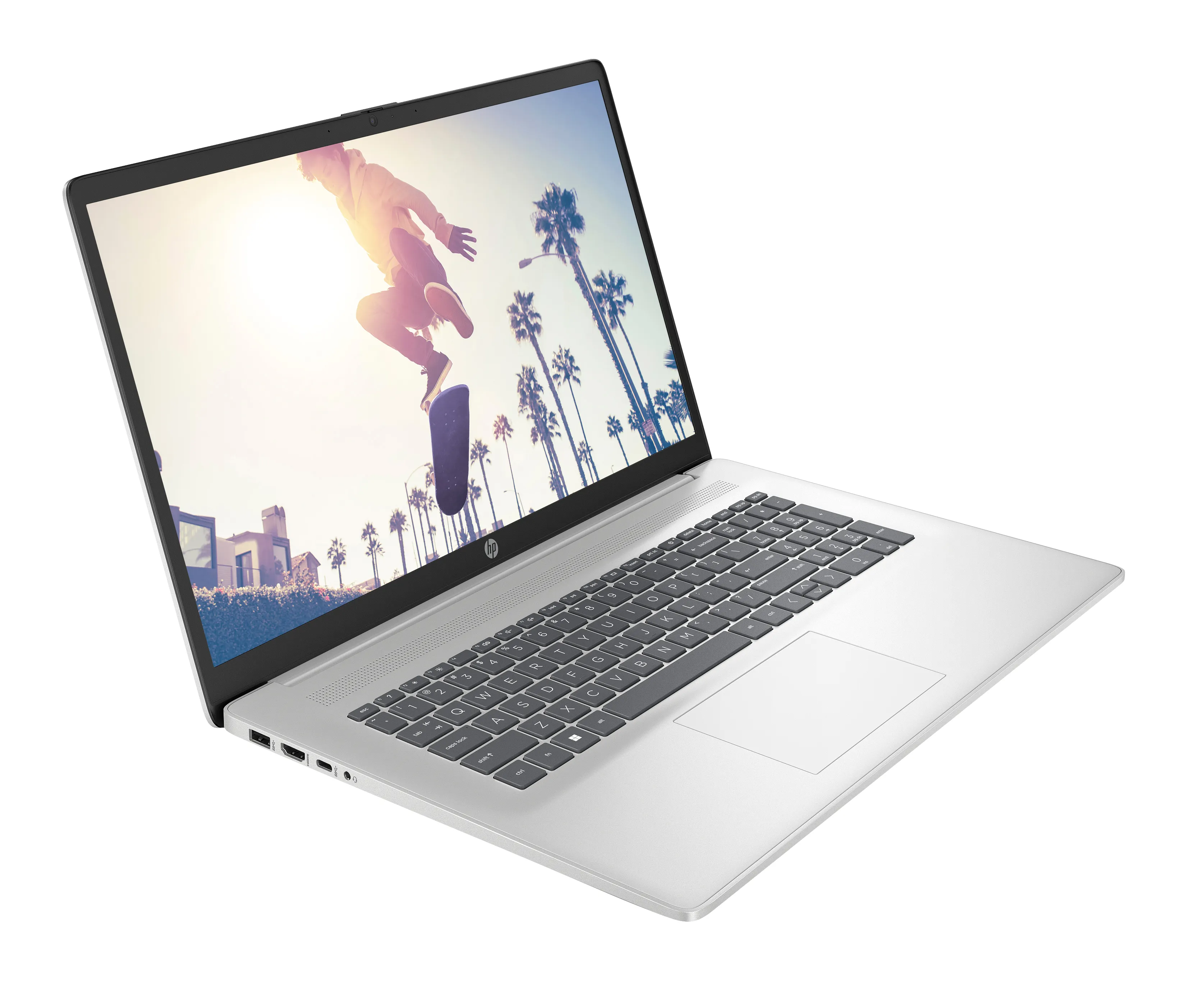 HP 17-cp3285ng AMD Ryzen™ 7 7730U Laptop 43,9 cm (17.3") Full HD 16 GB DDR4-SDRAM 512 GB SSD Wi-Fi 6 (802.11ax) FreeDOS Silber – Bild 2