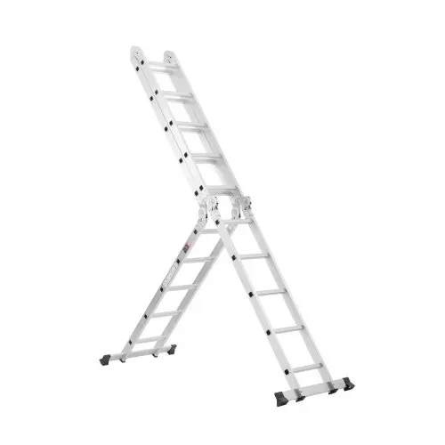 VEVOR Mehrzweckleiter, 7-in-1-Multifunktionsleiter, A-Rahmen, 5-Stufen-Teleskopleiter, Leitergerüst 5750 mm, verstellbare Hochleistungsleiter, 150 kg Tragkraft, für den Außenbereich zu Hause – Bild 10