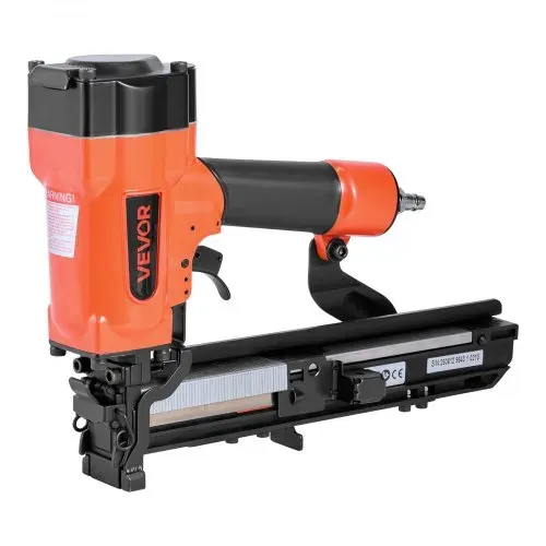 VEVOR Druckluftnagler, 26,4 mm breite Krone, Drucklufttacker, 16-38 mm Länge, 70–120 PSI Druckluft Nagelpistole mit zwei Schussmodi für Dachterrassen, Wandverkleidungen, Zäune, Unterböden – Bild 8