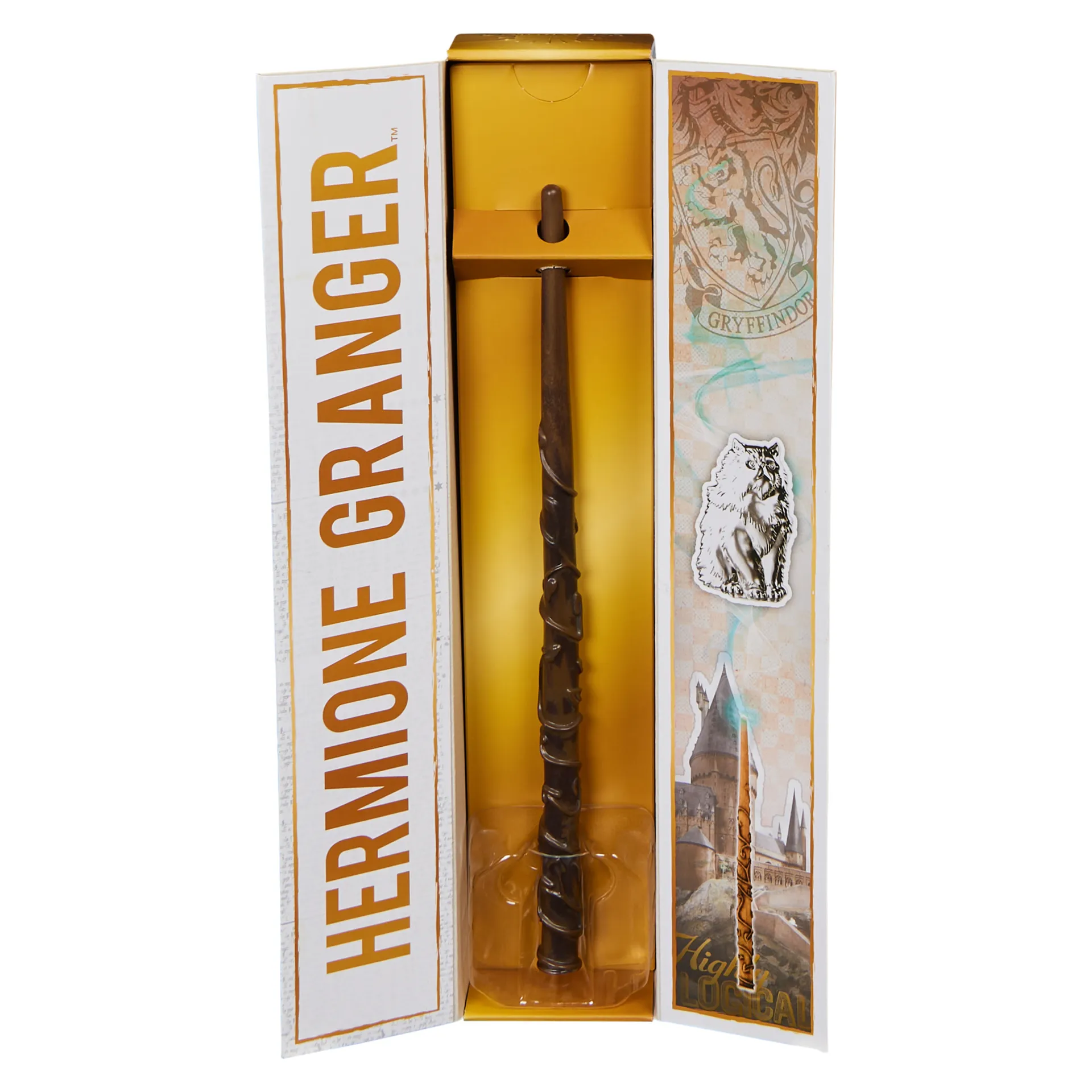 Wizarding World Harry Potter - Authentischer Hermine Granger Zauberstab aus Kunststoff mit Hogwarts-Halterung – Bild 2