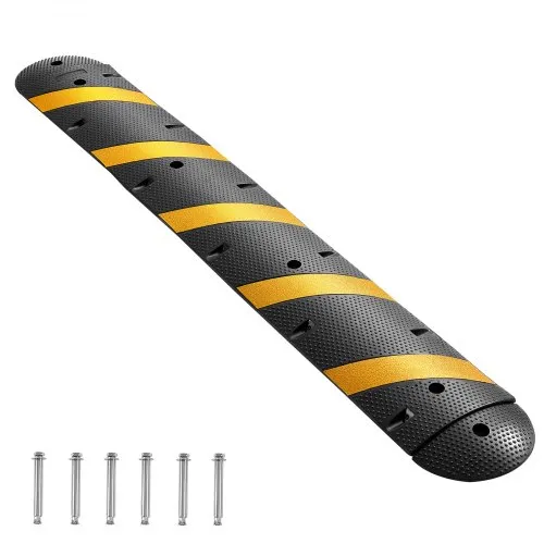 VEVOR 183 cm Kabelbrücke, 2-Kanal, Gummi Überfahrschutz, 9979 kg Tragfähigkeit, Bodenabdeckungen, Stolperschutz Rampe mit Dehnschrauben, für Asphaltbeton-Schotterauffahrten, 1 Stück VEVOR 183 cm Kabelbrücke, 2-Kanal, Gummi Überfahrschutz, 9979 kg Tragfähigkeit, Bodenabdeckungen, Stolperschutz Rampe mit Dehnschrauben, für Asphaltbeton-Schotterauffahrten, 1 Stück