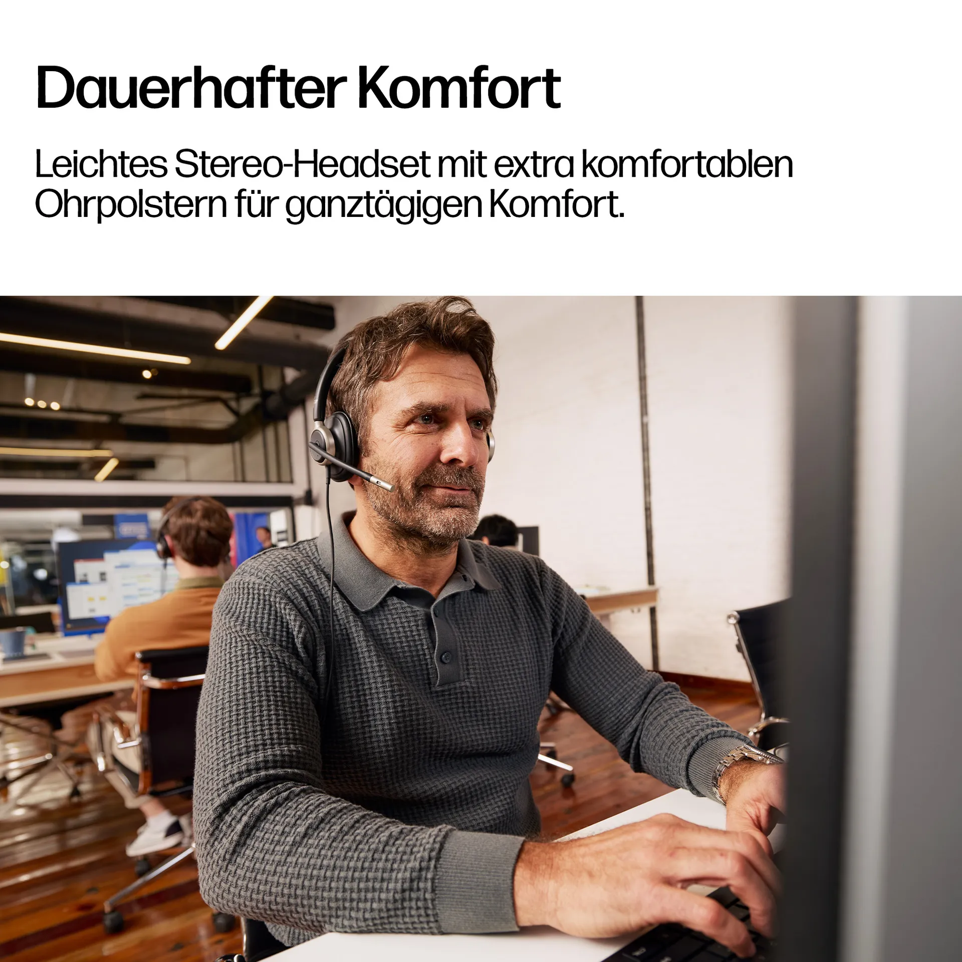 HP Poly Mission 815 Mono-Headset mit USB, kabelgebunden – Bild 7