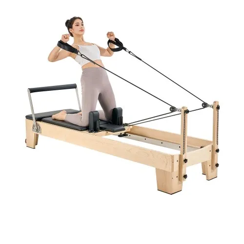 VEVOR Pilates Reformer Trainingsgerät aus Holz für den Einsatz im Heim-Fitnessstudio, Pilates-Bett mit doppeltem Widerstand – Feder & Kordel, Ausrüstung mit Sitzbox , bis zu 181,44 kg VEVOR Pilates Reformer Trainingsgerät aus Holz für den Einsatz im Heim-Fitnessstudio, Pilates-Bett mit doppeltem Widerstand – Feder & Kordel, Ausrüstung mit Sitzbox , bis zu 181,44 kg