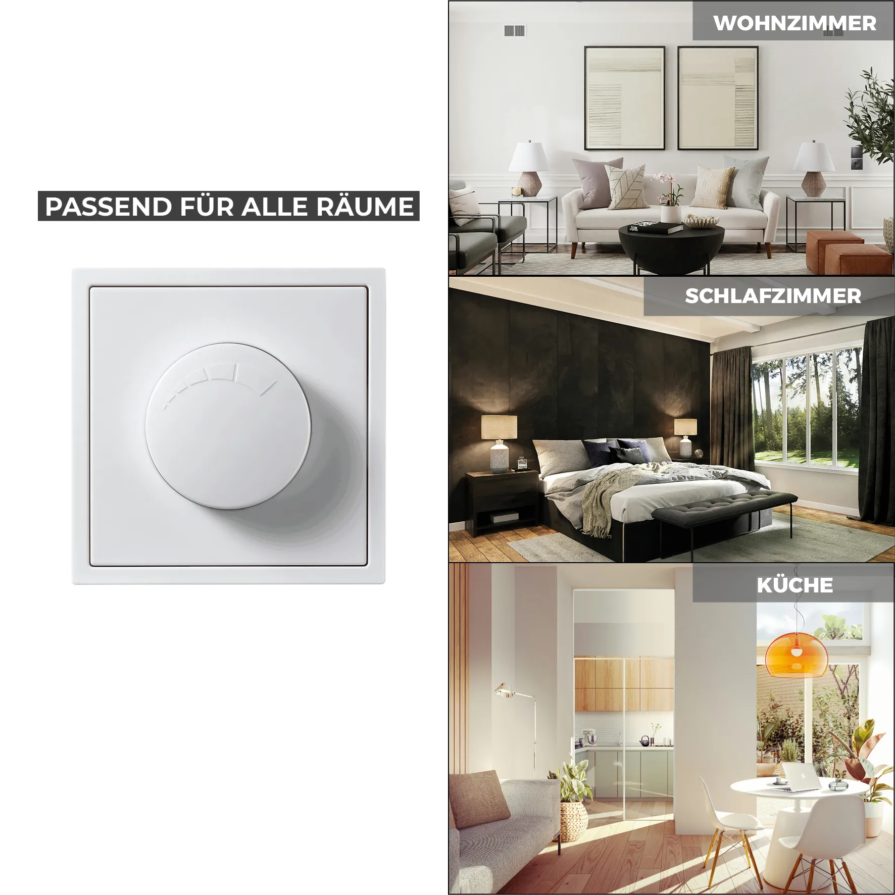 LED-Dimmer für elektronische Trafos McPower ''Shallow'' 250V~/300W, weiß – Bild 5