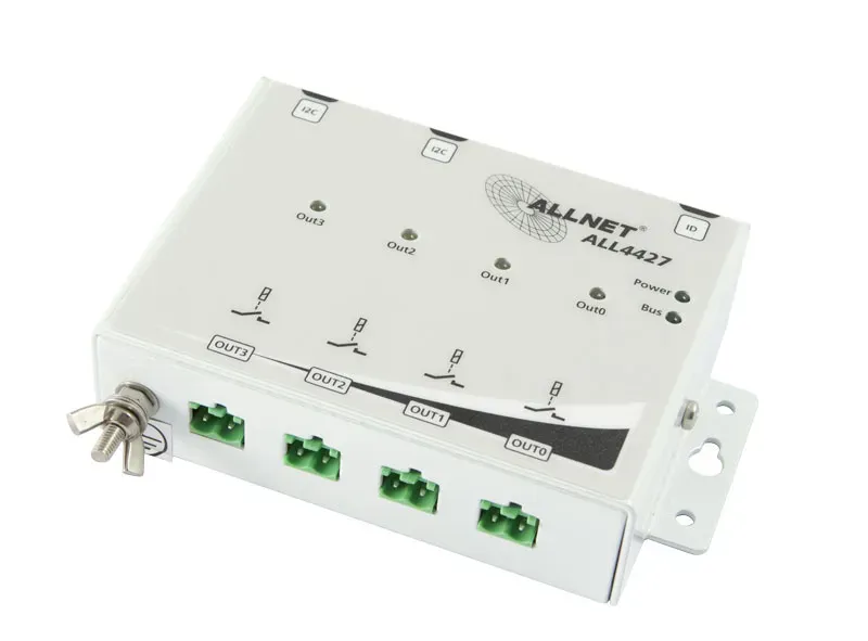 ALLNET MSR IO ALL4427 / 4 Port 250V/10A Relais im Gehäuse "AUSGANG" – Bild 3