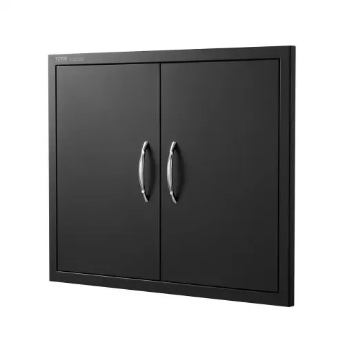 VEVOR Grill-Zugangstür, 788x610x46 mm, doppelte Außenküchentür, flächenbündig montierte Kaltplattentür, vertikale Wandtür mit Griffen, für Grillinsel Grillstation (Edelstahl + ölbesprühtes Produkt) – Bild 9