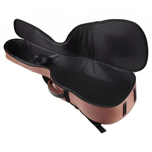VEVOR Gitarrentasche für 41-Zoll-Akustikgitarren mit Außenzubehörfach Braun, Gitarrenrucksack mit Schaumstoffpolsterung, Tragegriff und Schultergurten, 1195 mm Gig Bag aus PU-Leder – Bild 10