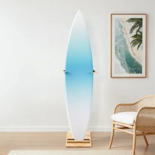VEVOR vertikaler Surfbrettständer Surfbrettregal aus Holz zur Aufbewahrung (einstellbar 370-665 mm), freistehender Boardständer-Organizer mit Korkpolsterung, für Wakeboard Snowboard Kiteboard – Bild 7