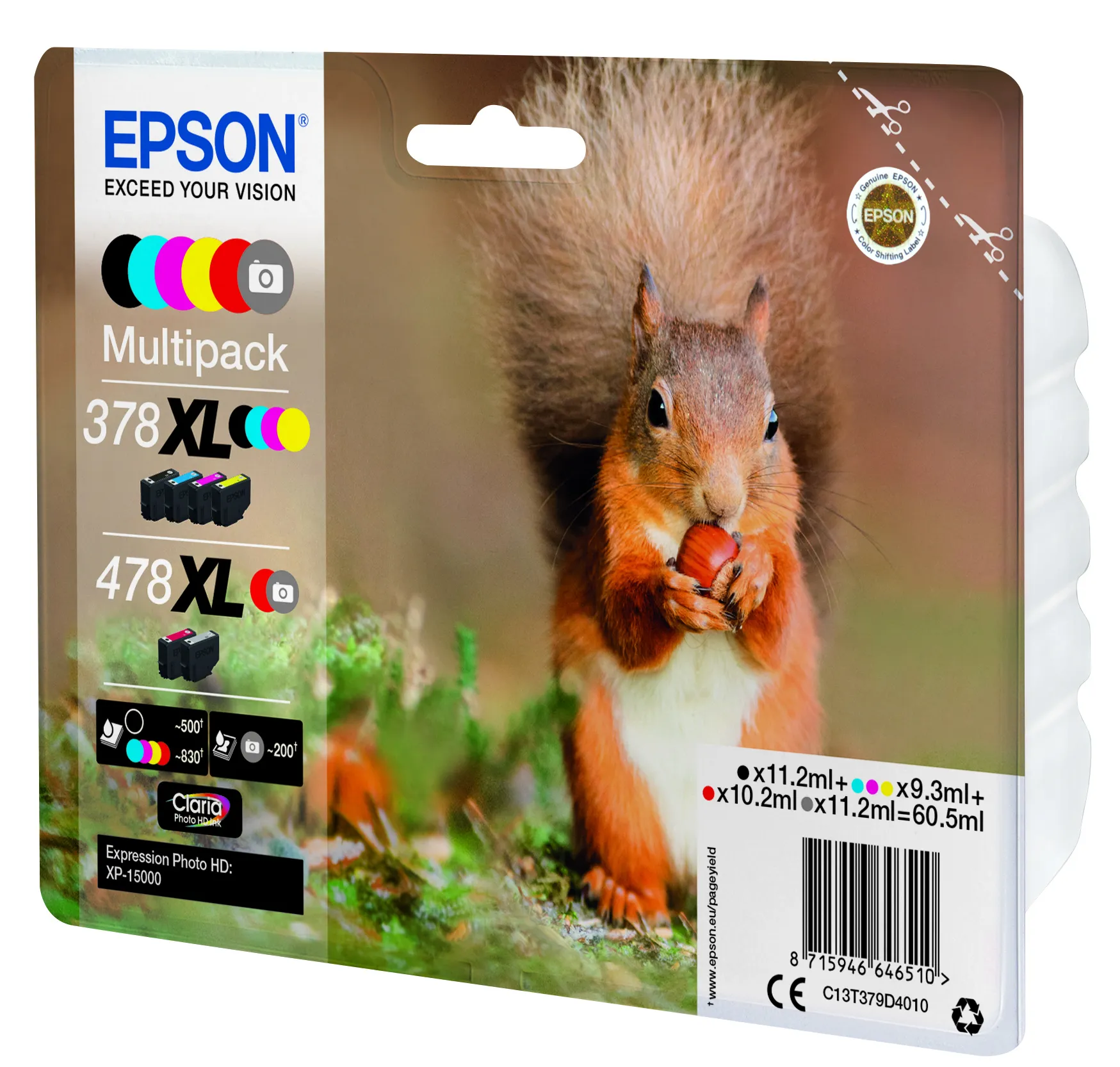 Epson Squirrel Multipack 6-colours 378XL / 478XL Claria Photo HD Ink – Bild 4