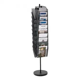VEVOR drehbarer Prospektständer Zeitschriftenständer mit 30 Fächern, Literaturständer Kataloghalter aus Metall, Buchständer Bodenaufsteller Zeitungskataloghalter für Büroshows, Ausstellung VEVOR drehbarer Prospektständer Zeitschriftenständer mit 30 Fächern, Literaturständer Kataloghalter aus Metall, Buchständer Bodenaufsteller Zeitungskataloghalter für Büroshows, Ausstellung