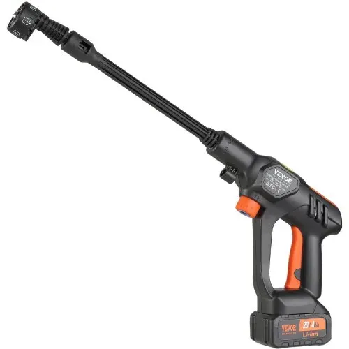 VEVOR Akku Hochdruckreiniger Kabellos Wasser Druckreiniger Spritzpistole Druckreinigerpistole (250W 21V, 50bar, zur mobilen Reinigung und Bewässerung, 4L/min, inkl. Zubehör, Ladegerät) – Bild 9