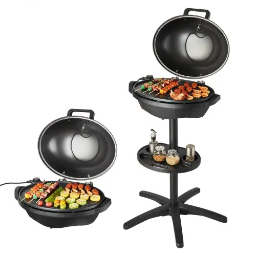 VEVOR Elektrogrill 2400W, 2-in-1 Standgrill Tischgrill, Partygrill mit einstellbarer Temperatur von 50°C bis 350°C und antihaftbeschichteter Keramikplatte für Grillpartys und Gartenpartys VEVOR Elektrogrill 2400W, 2-in-1 Standgrill Tischgrill, Partygrill mit einstellbarer Temperatur von 50°C bis 350°C und antihaftbeschichteter Keramikplatte für Grillpartys und Gartenpartys
