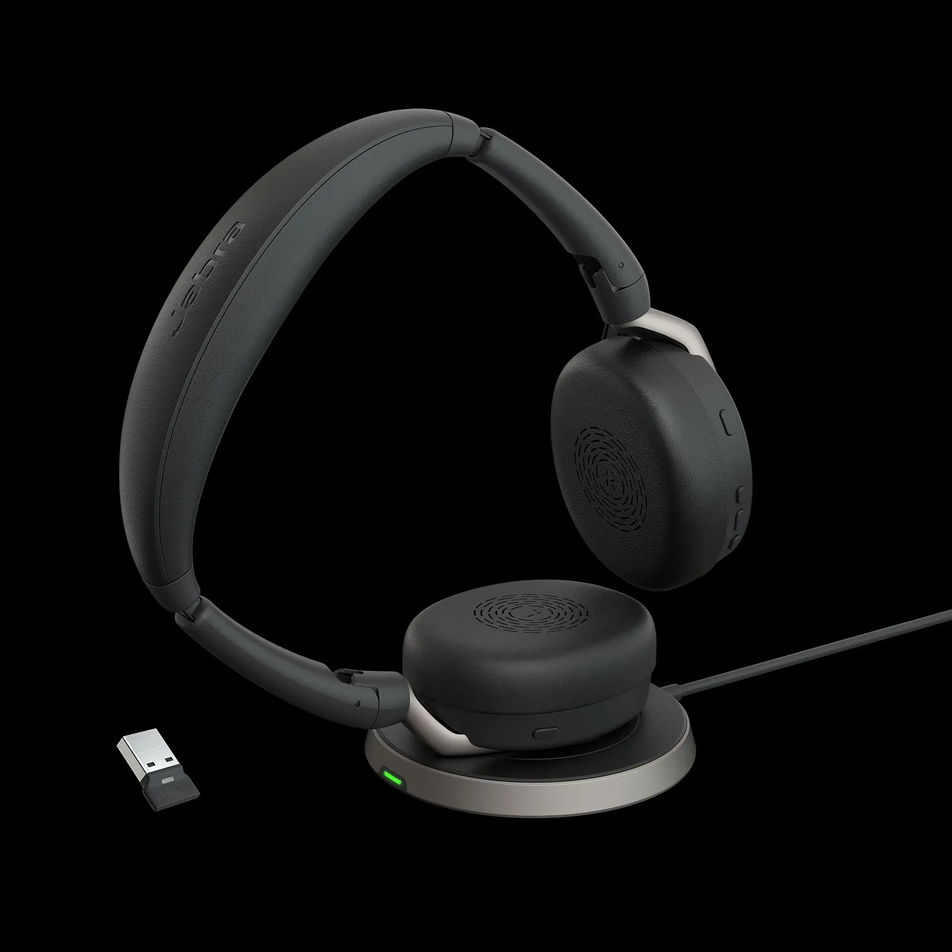 Jabra Evolve2 65 Flex Link380/390a UC Stereo with Charging Stand Jabra Evolve2 65 Flex Link380/390a UC Stereo with Charging Stand