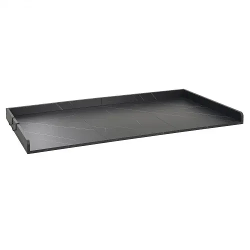 VEVOR Arbeitsplatte für Waschmaschine & Trockner (137 x 69,9 cm) mit Erhöhtem Rand & Haken, zur Organisation und Aufbewahrung im Wäscheschrank Speisekammer Küchentheke, bis 113 kg Belastbar, Schwarz – Bild 9