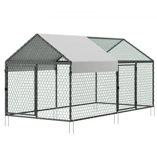VEVOR Hühnerstall, 1x2x1 m, Hühnerhaus mit Wasserdichter Abdeckung & Doppeltüren, Freilaufgehege mit Spitzdach, Kompatibel mit Holzställen, Geflügelstall für Kaninchen, Hühner, Gänse & Enten – Bild 10