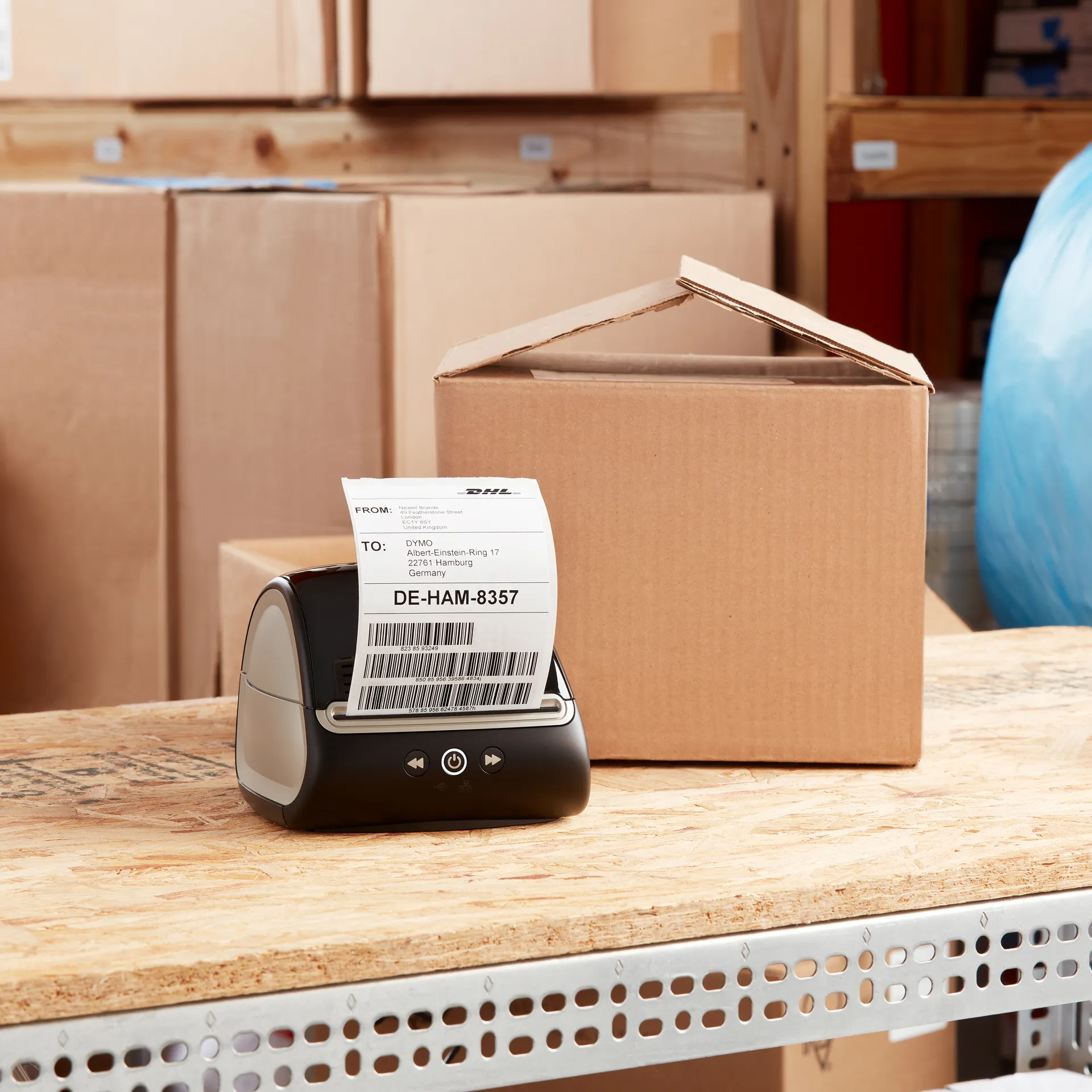 DYMO Original LabelWriter DHL Versandetiketten für LabelWriter 5XL/4XL-Etikettendrucker | 102 mm x 210 mm | Rolle mit 140 Etiketten | selbstklebend | für LabelWriter Beschriftungsgerät – Bild 7