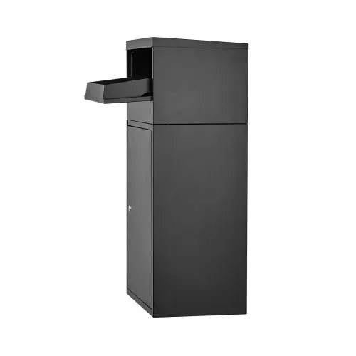 VEVOR Paketbriefkasten 500x325x909 mm, Paketkasten mit Schloss, Paketbriefbox aus verzinktem Stahl mit Diebstahlschutz-Design, Packstation für Zuhause und das Büro, Schwarz – Bild 9