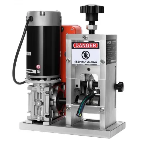VEVOR Elektrische Abisoliermaschine, 1,5–40mm, 400 W, motorisierter Kabelabisolierer, 9,84 IPS (15 m/min) Drahtschäler mit Klingen, V-förmigen Rollen, Kühlventilator, Kabelschälmaschine – Bild 10