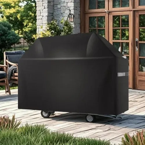 VEVOR Grillabdeckung Abdeckhaube Grillhaube (1219 mm) Abdeckplane für Außengrills, wasserdicht & wetterbeständig, strapazierfähiges 600D-Polyester, einfaches An- und Ausziehen, mit Klettbändern – Bild 7
