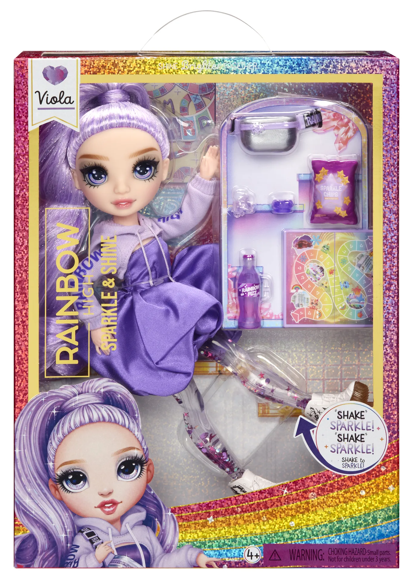 Rainbow High Sparkle & Shine Fashion Dolls- Viola (Purple) – Bild 7