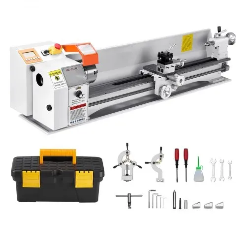 VEVOR Metalldrehmaschine 220x1000 mm Drehmaschine Automatischer Vorschub 2500 U/min Drehzahl 1250 W Bürstenloser Motor, mit Zubehör, Tischdrehmaschine für die Bearbeitung von Präzisionsteilen – Bild 8