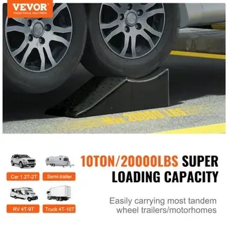 VEVOR 2 Stück Autozufahrtsrampe, flache Rampe, 9 Tonnen Tragfähigkeit, 14 cm Hubhöhe, Autorampe, robuste Reifenrampe für Ölwechsel, Aufzugswartung VEVOR 2 Stück Autozufahrtsrampe, flache Rampe, 9 Tonnen Tragfähigkeit, 14 cm Hubhöhe, Autorampe, robuste Reifenrampe für Ölwechsel, Aufzugswartung