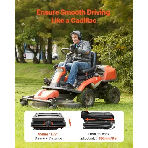 VEVOR Sitzfederungssatz mit Sitzgleitschiene, luftgefederte Sitzfederung mit Staubschutz, 150 mm von vorne nach hinten verstellbar, Traktor-Sitzfederungssatz für Zero-Turn-Rasenmäher, Gabelstapler VEVOR Sitzfederungssatz mit Sitzgleitschiene, luftgefederte Sitzfederung mit Staubschutz, 150 mm von vorne nach hinten verstellbar, Traktor-Sitzfederungssatz für Zero-Turn-Rasenmäher, Gabelstapler